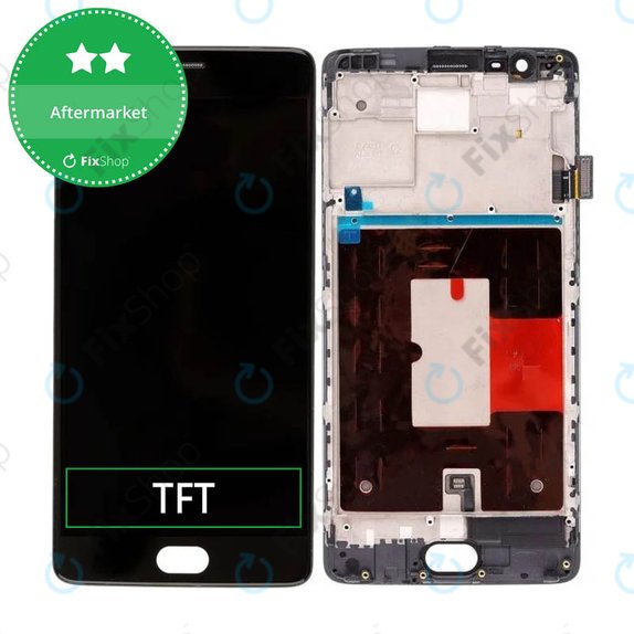 дисплей за OnePlus 3, 3T, Тъчскрийн и рамка, черен, Black, TFT