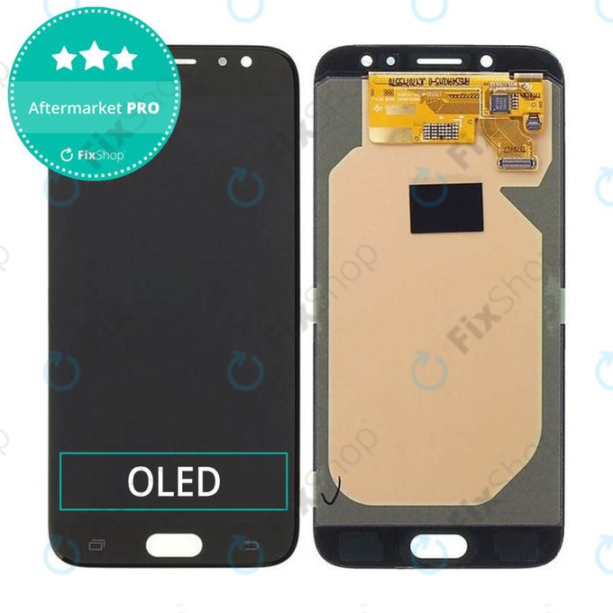 дисплей OLED за Samsung J7 J730F (2017), Тъчскрийн без рамка, черен, Black