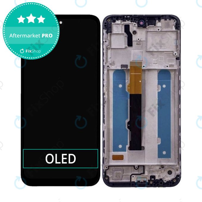 дисплей OLED за Motorola Moto G42 XT2233, Тъчскрийн и рамка, черен, Black