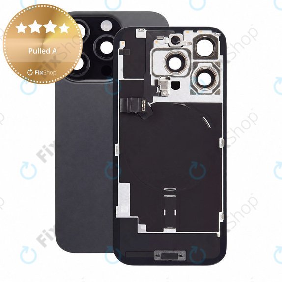 Стъкло на задния капак за iPhone 16 Pro, Black Titanium, Pulled A