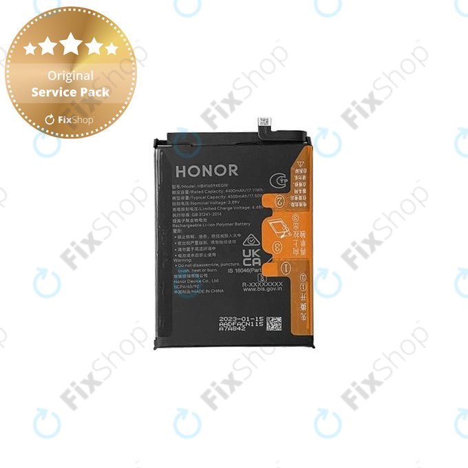 Батерия за Honor X8a, Honor 90 Lite, 4500mAh, HB416594EGW, 2402AADF, Genuine Service Pack