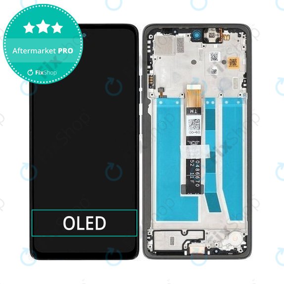 Дисплей за Motorola Moto G75 5G XT2437-2, тъч стъкло с рамка, Black