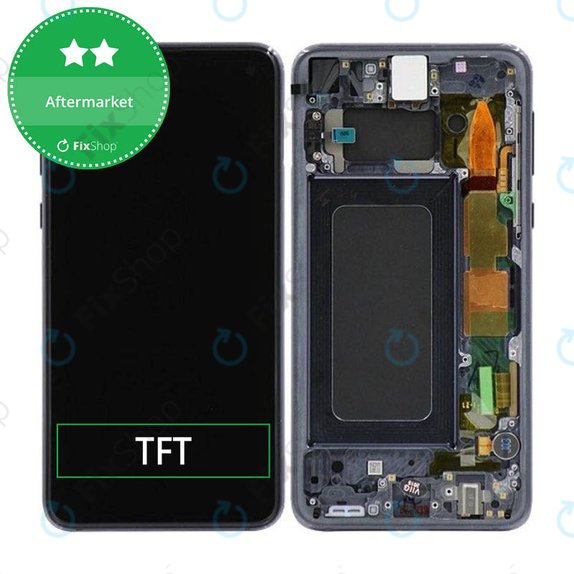 дисплей за Samsung S10e G970F, Тъчскрийн и рамка, Prism Black, TFT