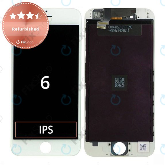 Дисплей за iPhone 6, White, Тъчскрийн с рамка, Refurbished