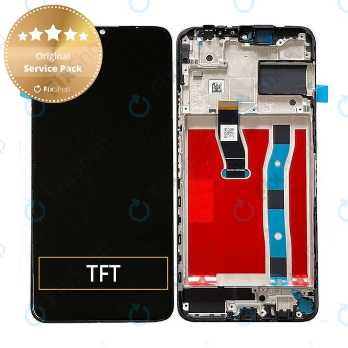 дисплей за Huawei Nova Y70 Mega-L29E, Тъчскрийн и рамка, 02354WHN, Midnight Black, Genuine Service Pack