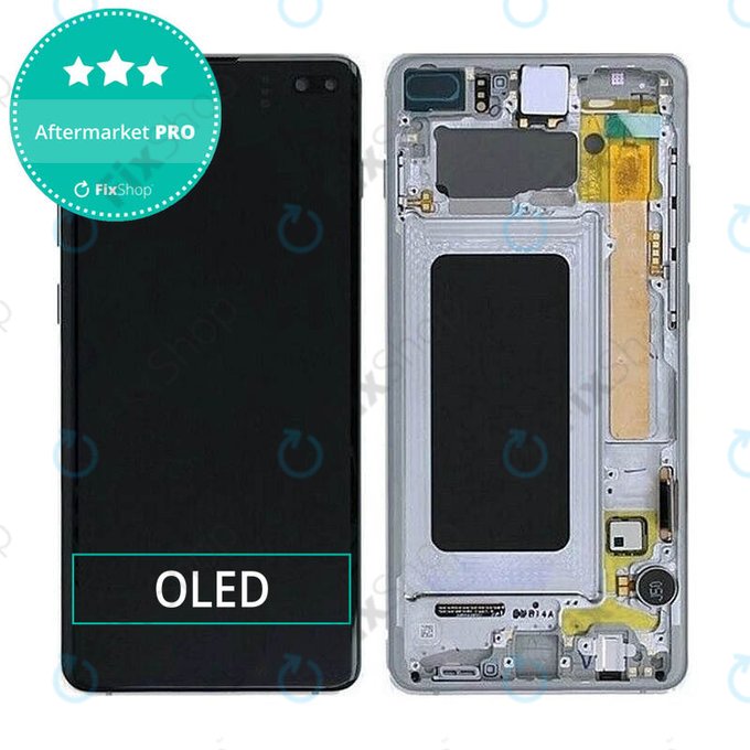 дисплей OLED за Samsung S10 Plus G975F, Тъчскрийн и рамка, Prism Black