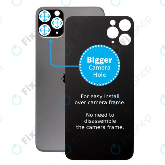 задния капак с голям отвор за камера за iPhone 11 Pro, Space Gray