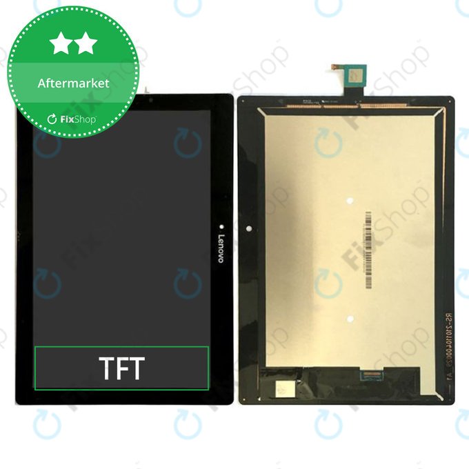 LCD дисплей за Lenovo TAB 2 A10-30 TB2-X30F, Тъчскрийн без рамка, черен, Black, TFT