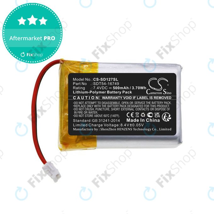 Батерия за Sportdog Sd-1275/875, 500mAh, Li-Pol, 7.4V, SDT54-16749, HQ