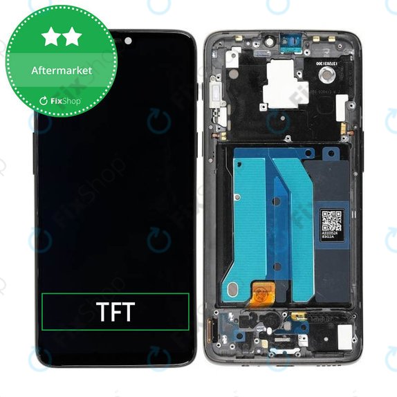 дисплей за OnePlus 6, Тъчскрийн и рамка, Midnight Black, TFT