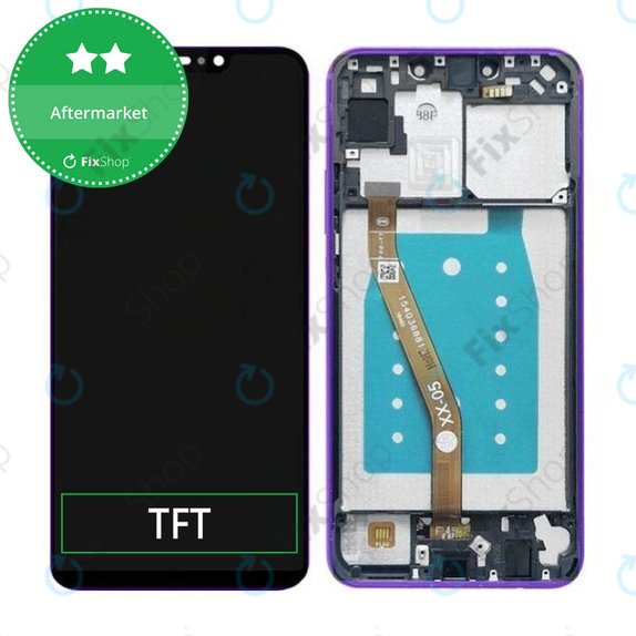 дисплей за Huawei P Smart Plus (Nova 3i), Тъчскрийн и рамка, Iris Purple, TFT