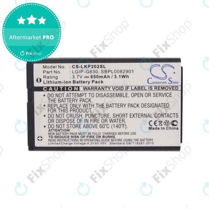 Батерия за LG KG120, 850mAh, Li-Ion, 3.7V, LGIP-G830, HQ