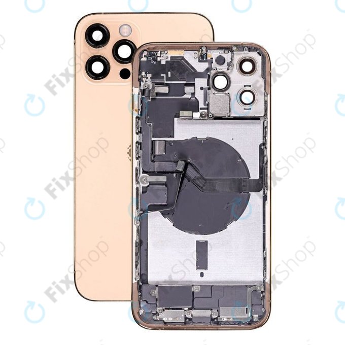 Заден калъф със малки части за iPhone 12 Pro Max, Злато, Gold