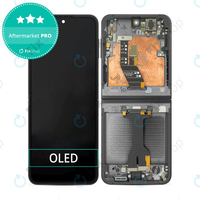 Дисплей OLED за Samsung Z Flip 6 F741B, Black, Тъчскрийн с рамка