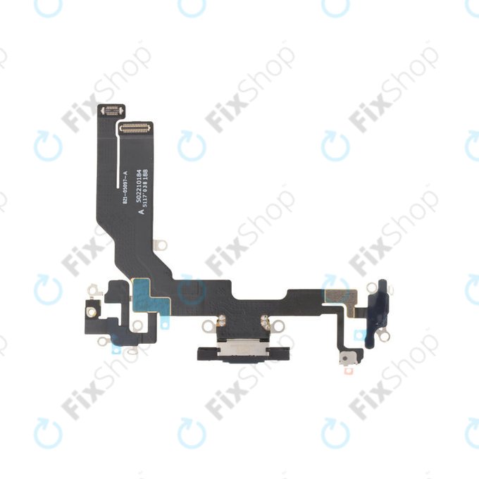 Заряден конектор + flex кабел за iPhone 16e, 17e, Black