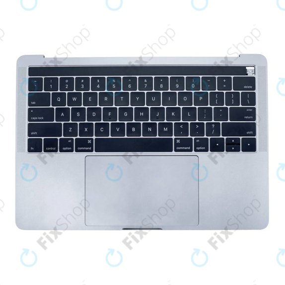 Горна рамка с клавиатура, микрофон, тъчпад и говорители за MacBook Pro 13" A1706 (късна 2016 – средата на 2017), US, Сребрист