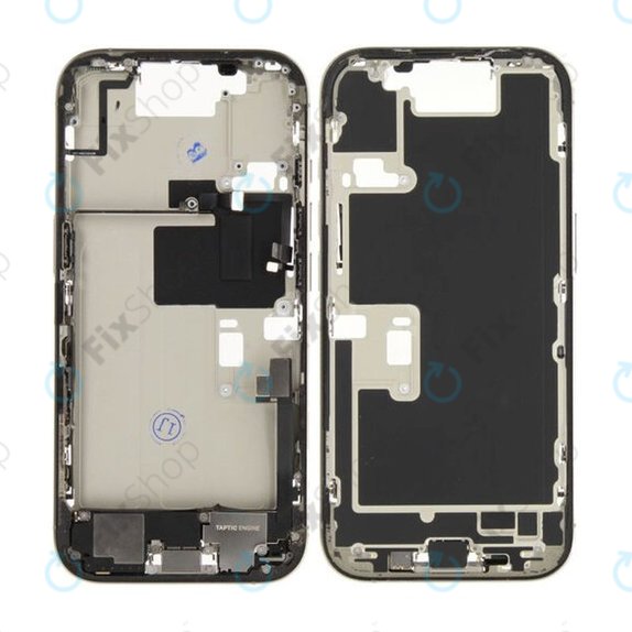 Средна рамка с бутон за включване и бутони за сила на звука за iPhone 16 Pro, Natural Titanium
