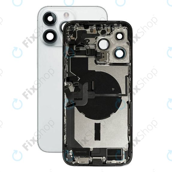 Заден корпус с малки части за iPhone 14 Pro Max, сребрист, Silver