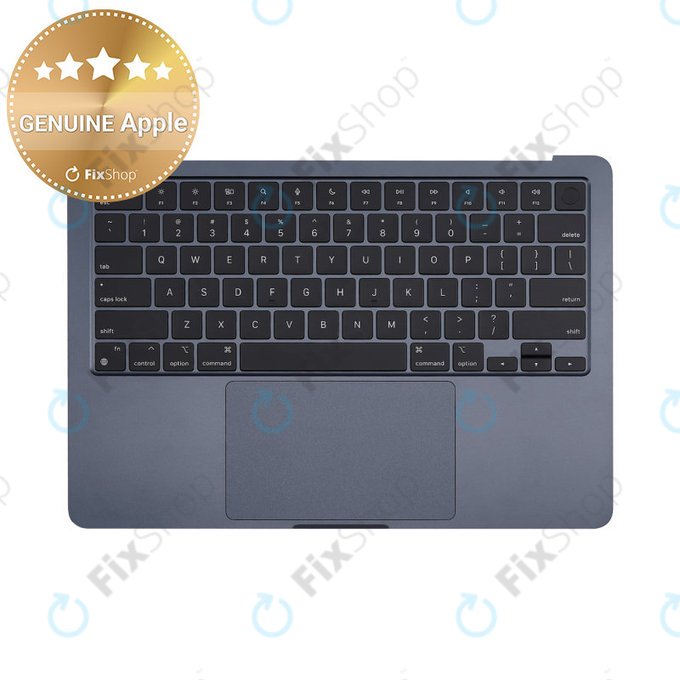 Горен корпус с клавиатура за MacBook Air 13", A3113 (2024), с US клавиатура и батерия, Midnight, 661-40230, Genuine Apple