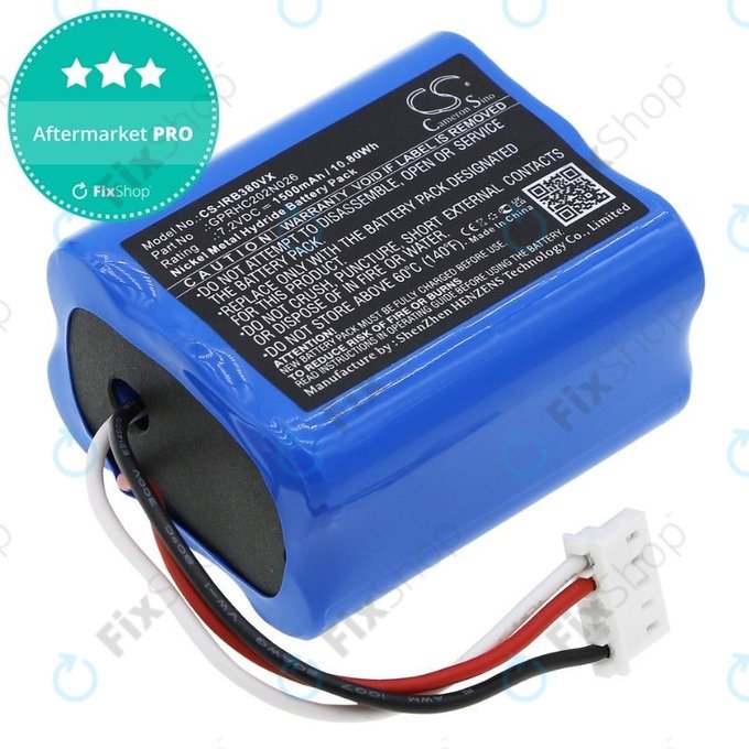 Батерия за iRobot Braava 2000, 300, 380, 380T, 381, 390, Mint 5200, Mint Plus 5200, Proscenic JOJO Professional, GPRHC202N026, 4409709, W206001001399, Ni-MH 7.2V 1500mAh, HQ