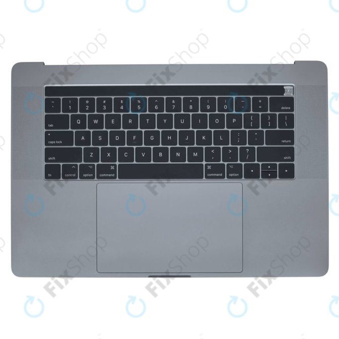 Горна рамка с клавиатура, микрофон, тъчпад и говорители за MacBook Pro 15" A1707 (късна 2016 – средата на 2017), US, Space Gray