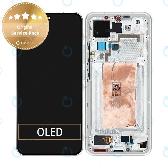 Дисплей за Xiaomi 15 5G, White, Тъчскрийн с рамка, 560062000O300 Genuine Service Pack