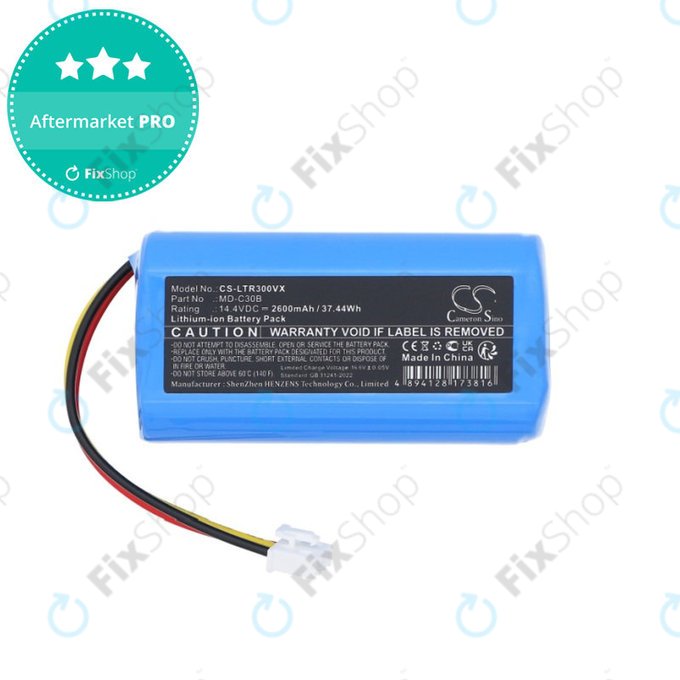 Батерия за Liectroux C30B, BLAUPUNKT BPK-VCBB1XB, Midea M4, 2600mAh, Li-ion, 14.4V, MD-C30B, HQ