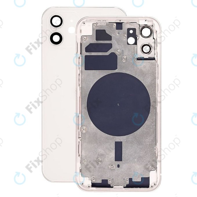 Заден калъф за iPhone 12, бял, White