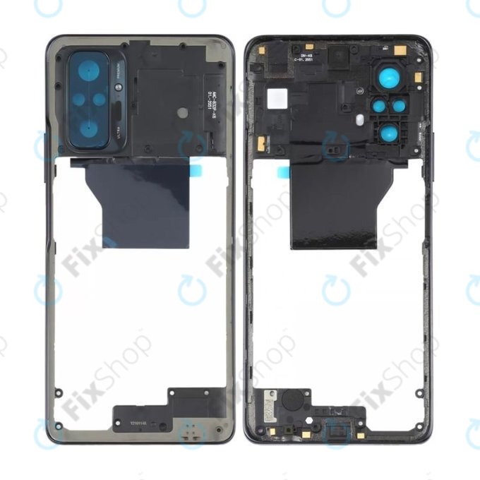 Средна рамка за Xiaomi Redmi Note 10 Pro, Onyx Grey