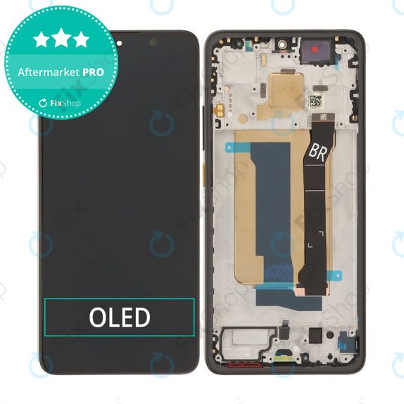 Дисплей OLED за Xiaomi Poco X7 Pro, Yellow, Тъчскрийн с рамка