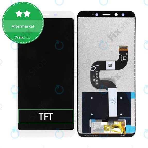 дисплей за Xiaomi Mi A2 (Mi 6X), Тъчскрийн без рамка, бял, White, TFT