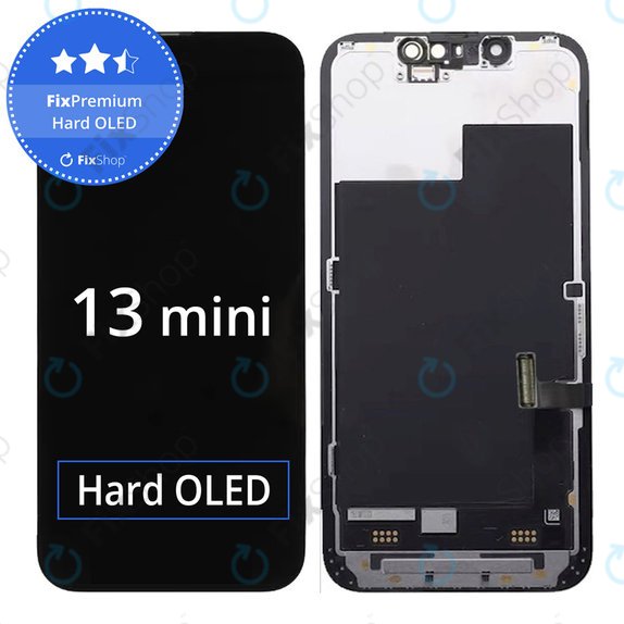 Дисплей Hard OLED за iPhone 13 Mini, Тъчскрийн с рамка, FixPremium