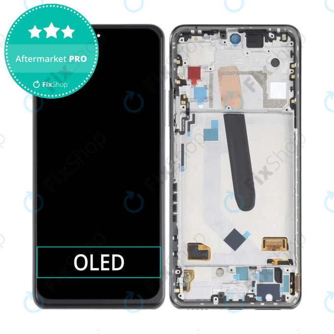 дисплей OLED за Xiaomi Poco F3, Тъчскрийн и рамка, черен, Black