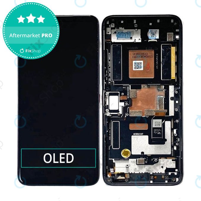 дисплей OLED за Asus ROG Phone 6 AI2201_C, 6 Pro AI2201_D, Тъчскрийн и рамка, Phantom Black