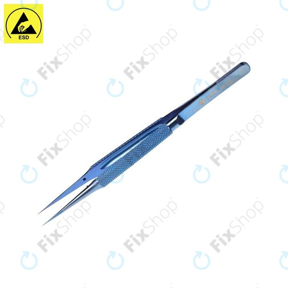 Пинсета от титаниева сплав с прав връх за прецизна жица Jump (0.1mm), 2UUL BlueT Straight Head