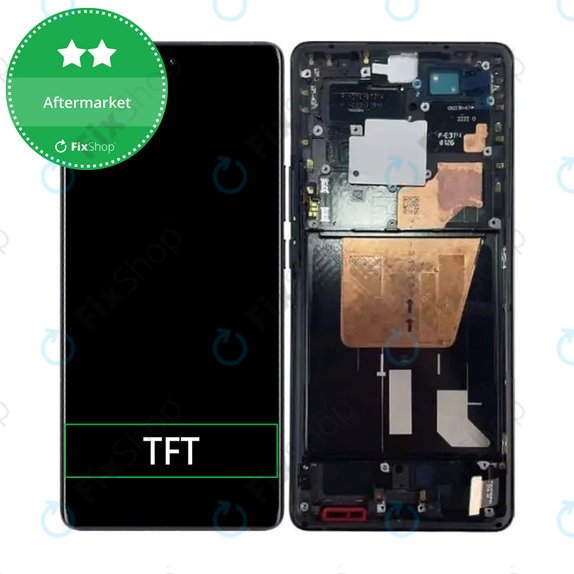 дисплей за Vivo X80 Pro 5G V2185A V2145, Тъчскрийн и рамка, Cosmic Black, TFT
