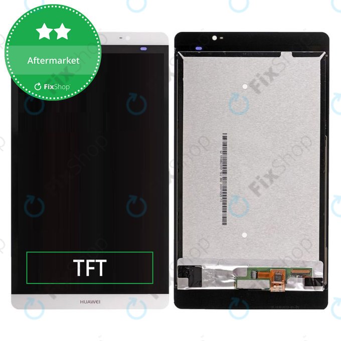 LCD дисплей за Huawei MediaPad M2 8.0, Тъчскрийн без рамка, бял, White, TFT