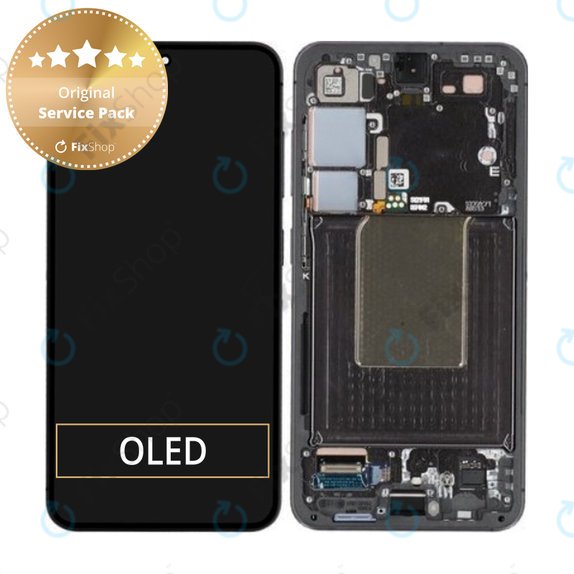дисплей за Samsung S24 S921B, Тъчскрийн и рамка, GH82-33287A, Onyx Black, Genuine Service Pack