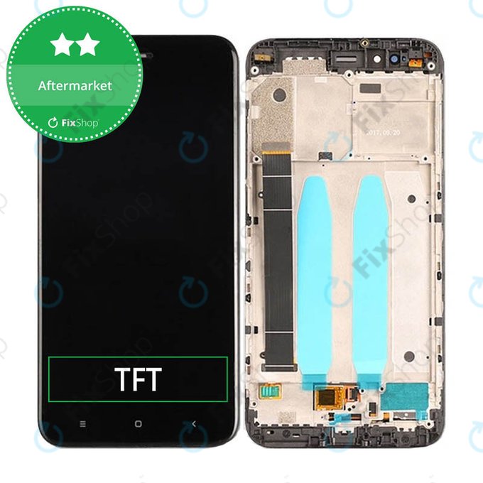 дисплей за Xiaomi Mi A1 (Mi 5X), Тъчскрийн и рамка, черен, Black, TFT