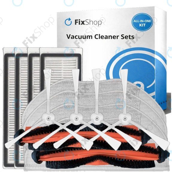 Комплект резервни части за Xiaomi Mi Robot Vacuum Mop Essential (Mijia G1) (2x Основна четка, 4x Филтър, 4x Странична четка, 4x Моп кърпа)