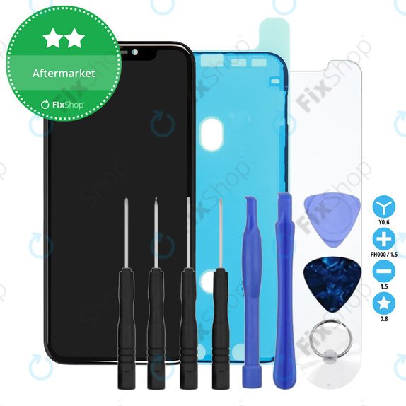 Дисплей In-Cell HD+ за iPhone 11, Тъчскрийн с рамка, Лепило (Adhesive), Закалено стъкло, Инструменти