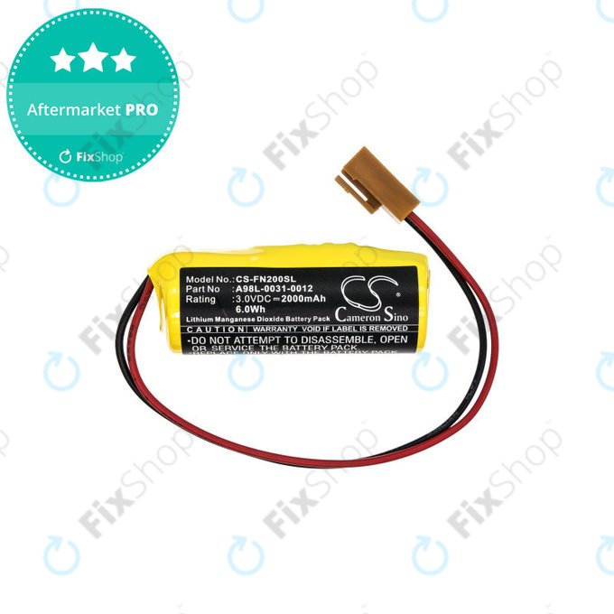 Батерия за GE Fanuc, 2000mAh, Li-MnO2, 3V, A98L-0031-0012, HQ