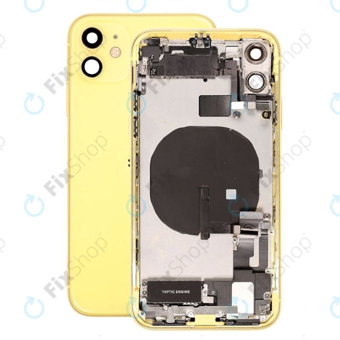 Заден калъф със малки части за iPhone 11, жълт, Yellow