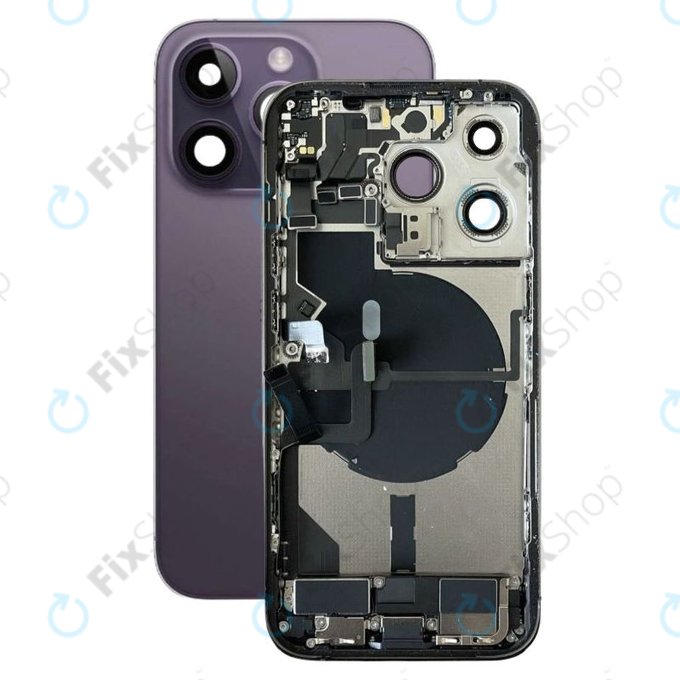 Заден калъф със малки части за iPhone 14 Pro, Deep Purple