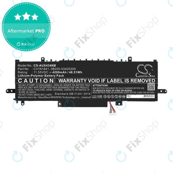 Батерия за Asus ZenBook 14, Flip 14, 4200mAh, Li-Pol, 11.55V, C31N1841, HQ