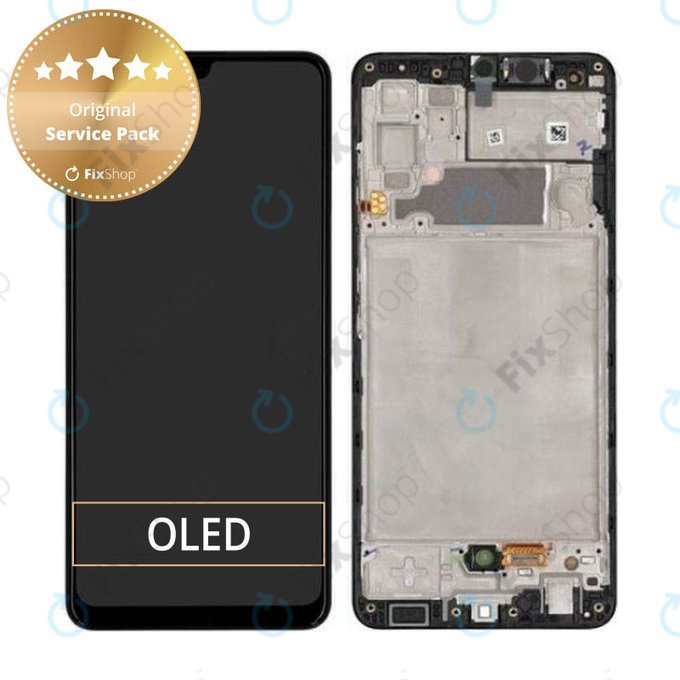 дисплей за Samsung A32 A325F, Тъчскрийн и рамка, GH82-25566A, GH82-25579A, Awesome Black, Genuine Service Pack