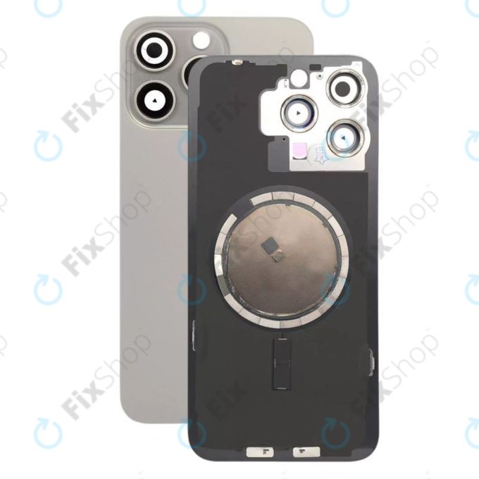 задния капак с обектив на камерата за iPhone 15 Pro Max, Natural Titanium
