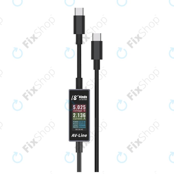 Интелигентен кабел за зареждане с детекция (USB-C – USB-C), AV-Line