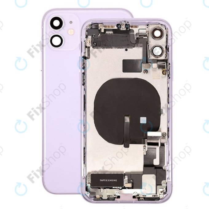 Заден калъф със малки части за iPhone 11, лилав. Purple