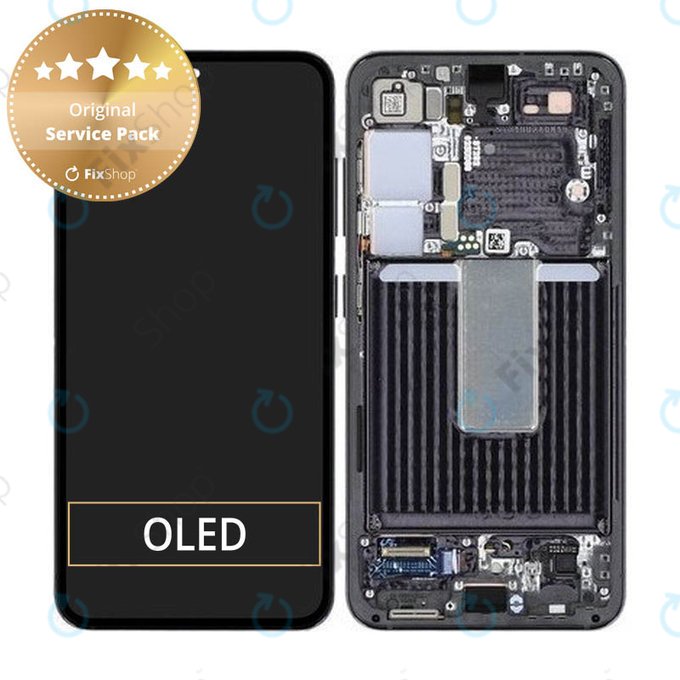 дисплей за Samsung S23 S911B, Тъчскрийн и рамка, GH82-30481A, GH82-30480A, Phantom Black, Genuine Service Pack